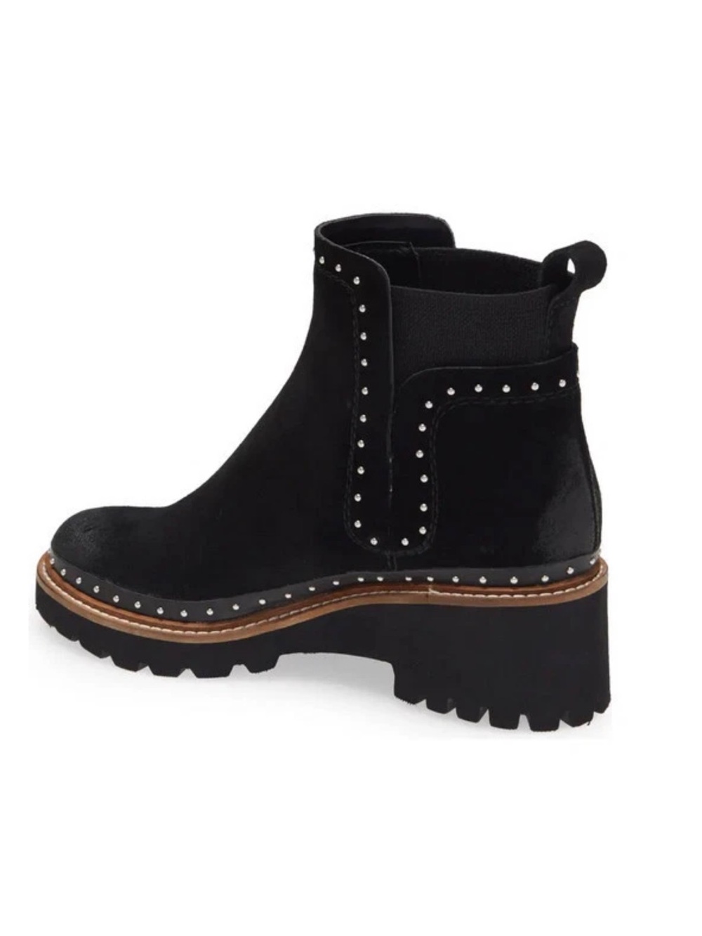 Dolce Vita Huey Black Suede Studded Booties Size 10 NWOT
